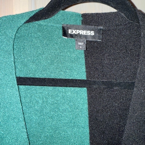 Express Colorblock Open Front Cardigan - Picture 3 of 5